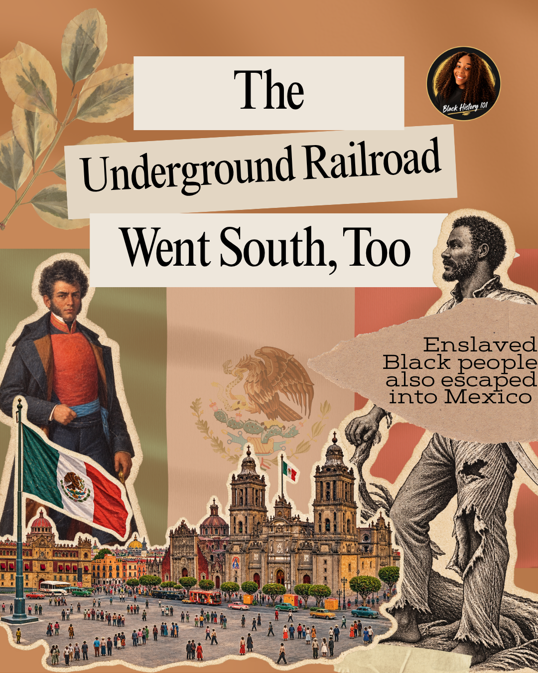 Cover artwork for the visual essay The Underground Railroad Went South, Too