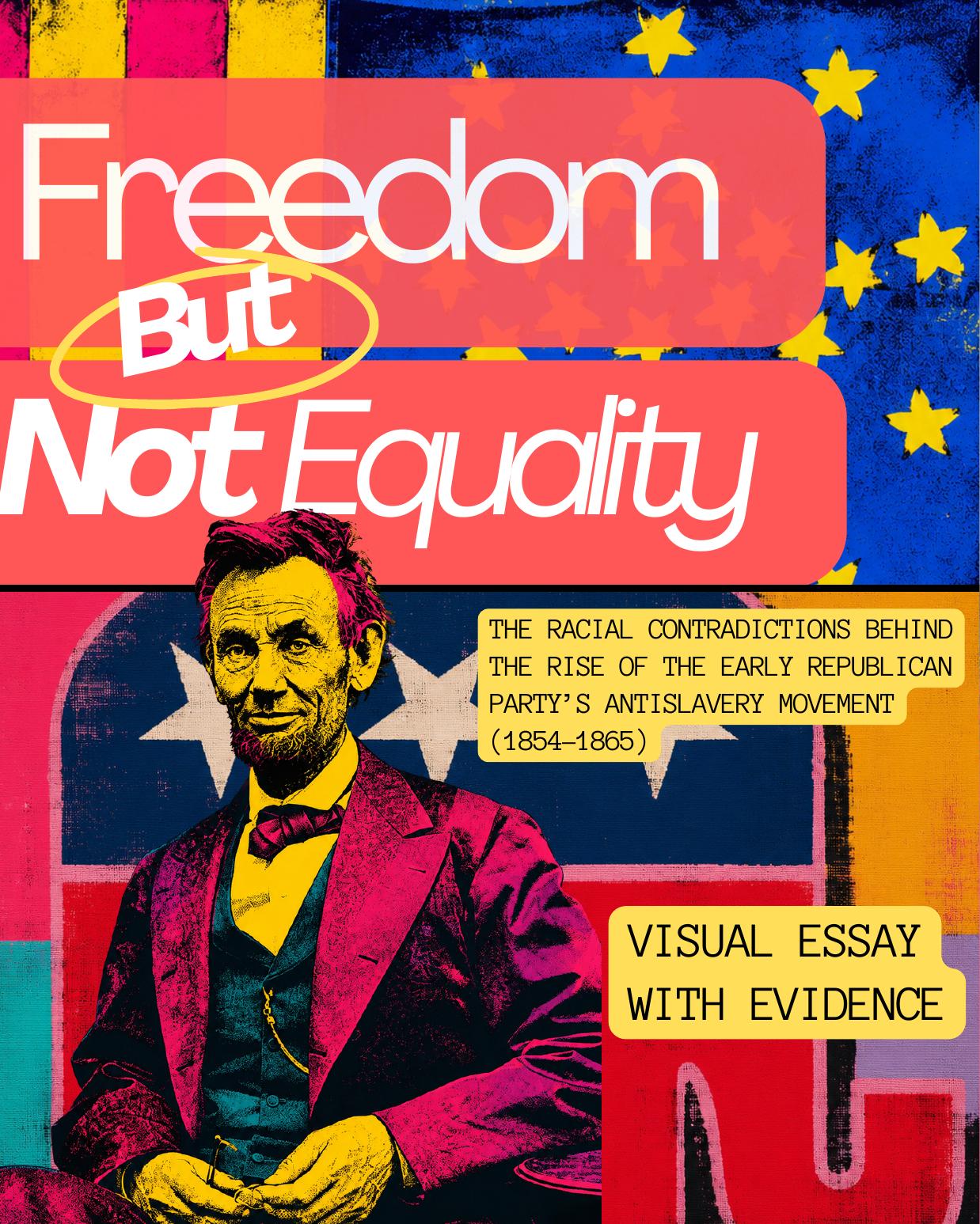 Cover of Freedom But Not Equality, a Black History 101 visual essay