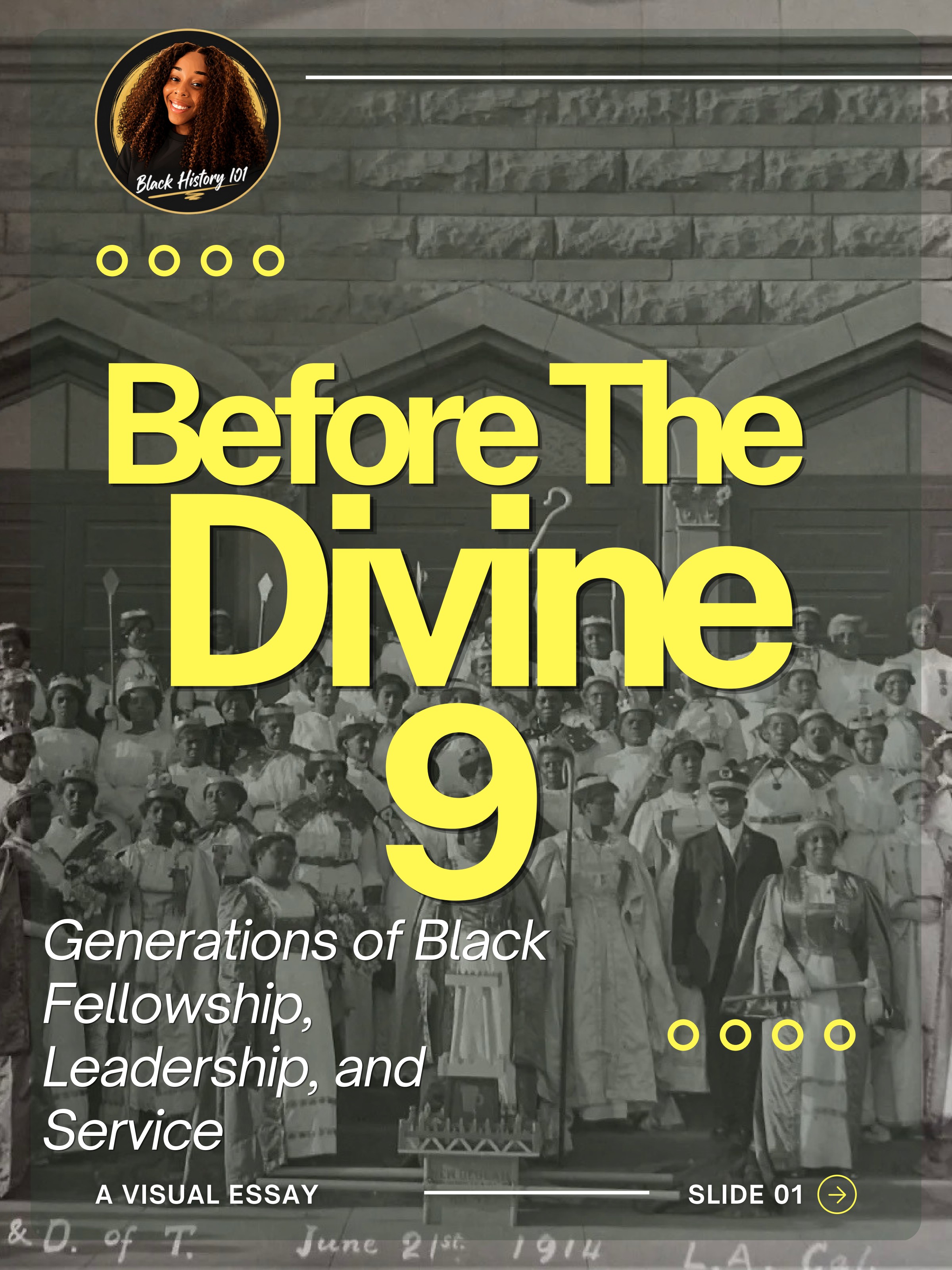 Cover of Before the Divine 9, a Black History 101 visual essay